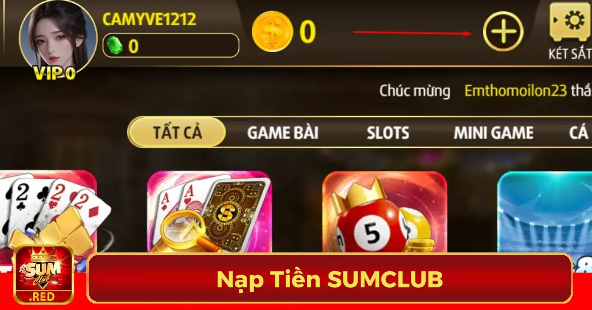 Hướng dẫn chi tiết cách nạp tiền SUMCLUB trong 3 bước