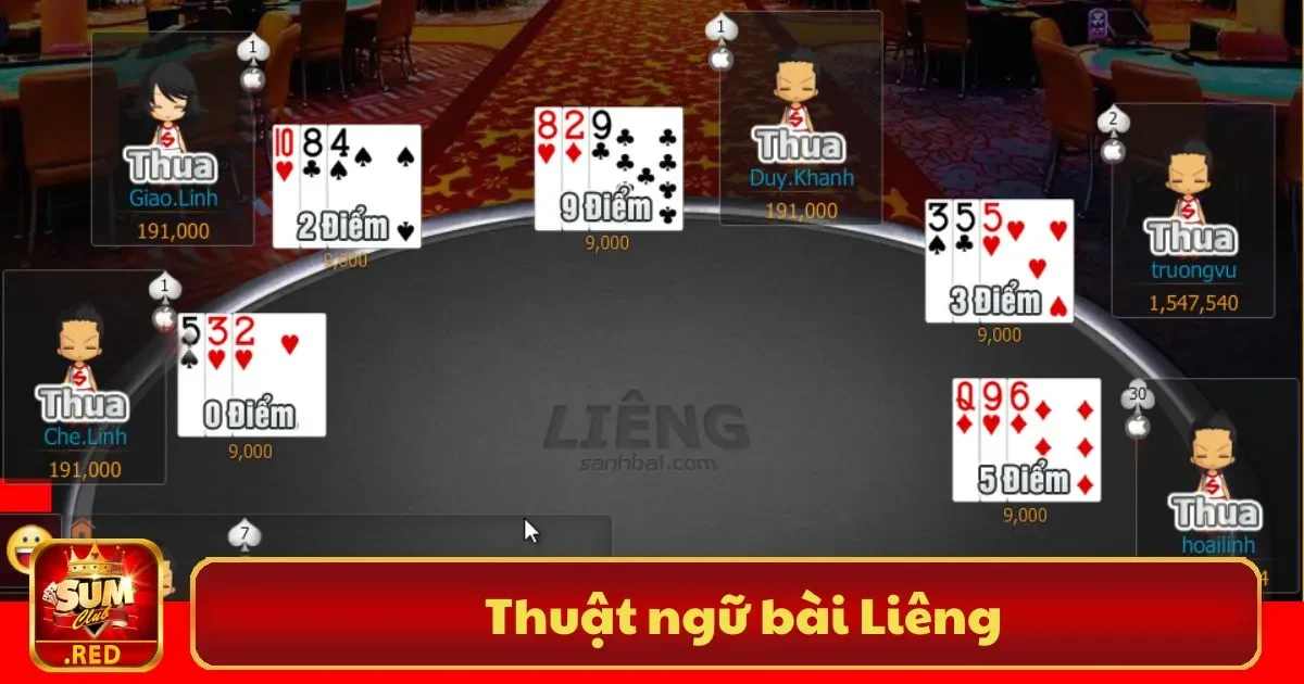 Thuật Ngữ Bài Liêng Sumclub: Những thuật ngữ cơ bản trong bài Liêng SUMCLUB